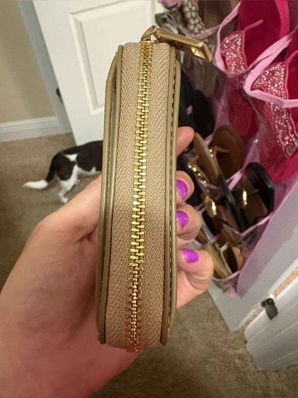 Coach Metallic Gold Zip Card Case - Picture 3 of 7